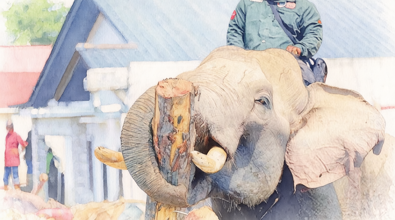 How Elephants Are Clearing Debris After Indonesia's Devastating Floods