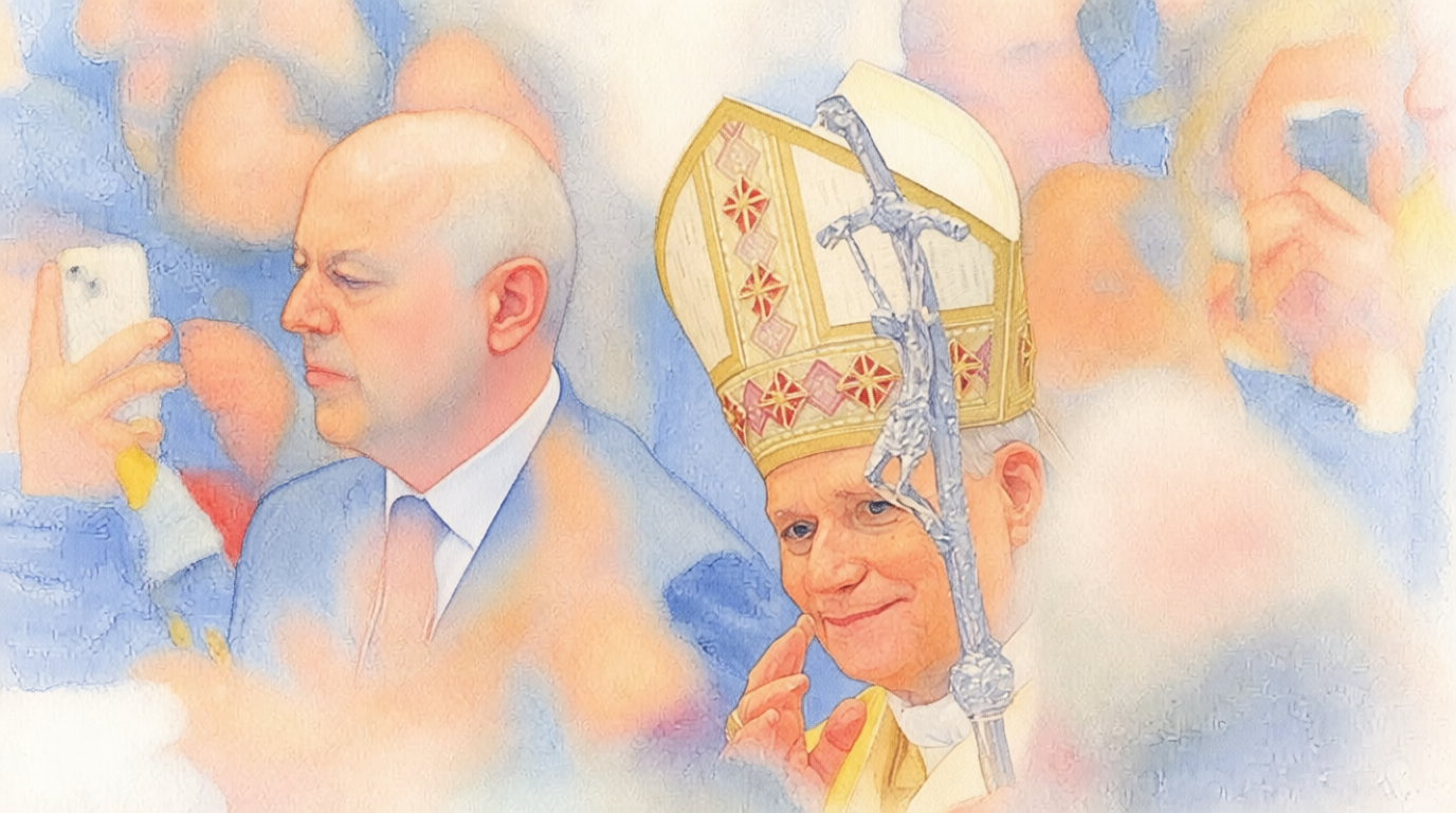 Pope's Unexpected Greeting in Rain at St. Peter's Square