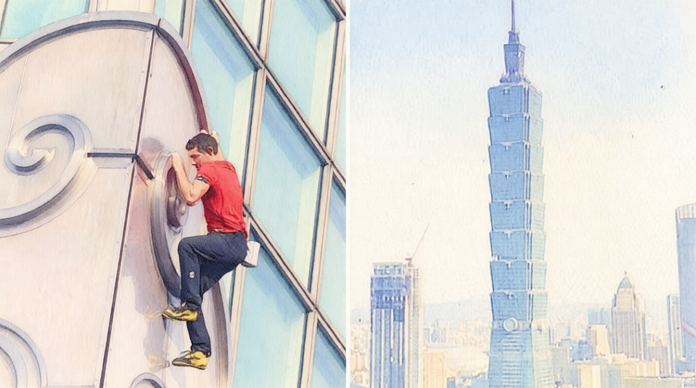 Alex Honnold's Epic Bare-Handed Climb of Taipei 101