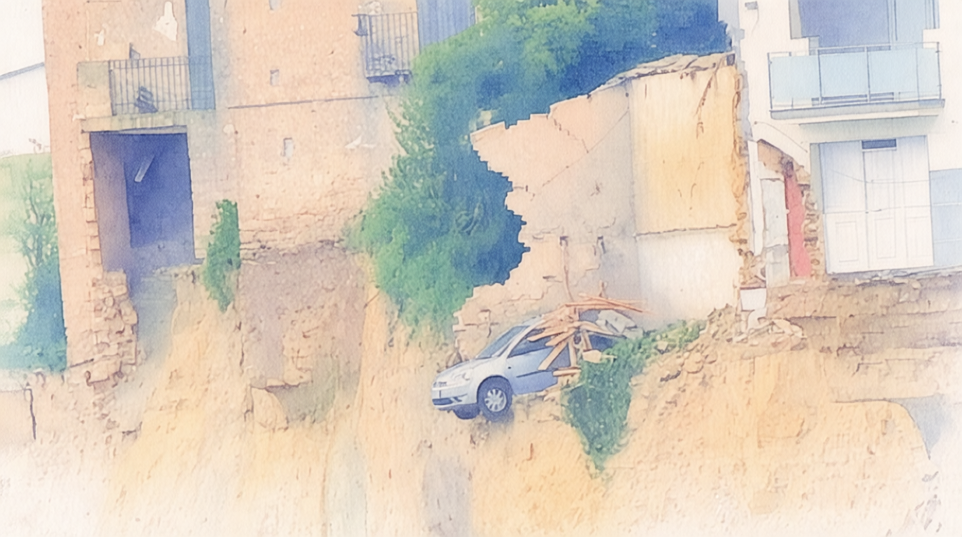 Why This Car is Hanging on a Cliff in Niscemi
