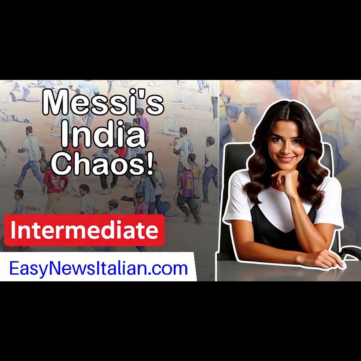 Messi's India Visit Turns Chaotic: Pitch Invasion & Arrests! | Intermediate #LearnItalian episode artwork