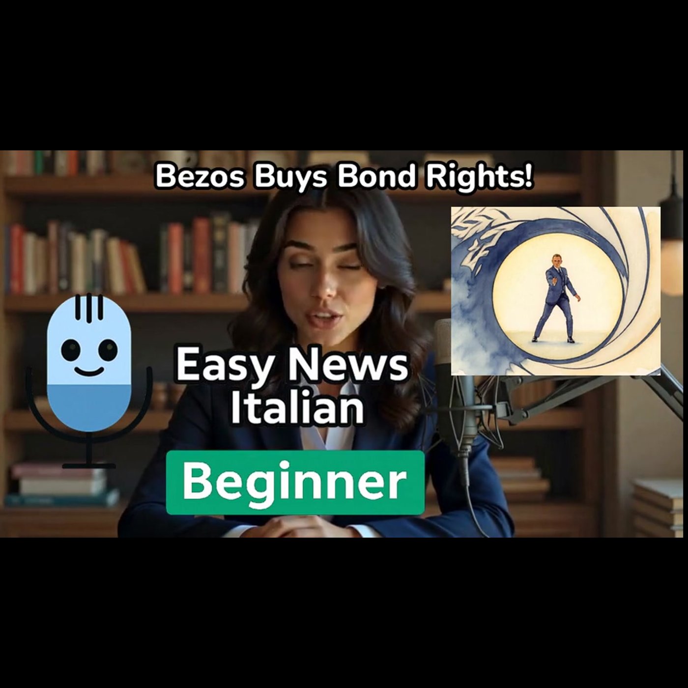 Jeff Bezos Takes on James Bond: The Billionaire's Bold Move | Beginner #LearnItalian episode artwork