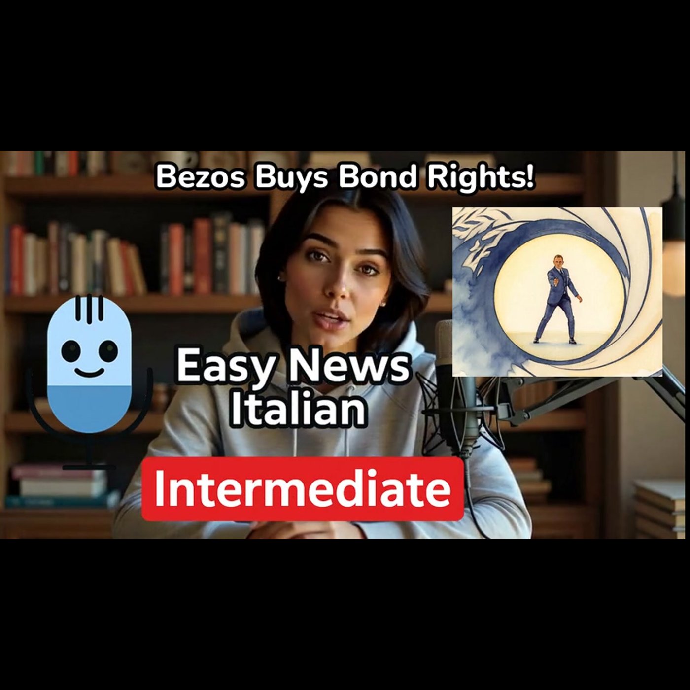 Jeff Bezos Takes on James Bond: The Billionaire's Bold Move | Intermediate #LearnItalian episode artwork