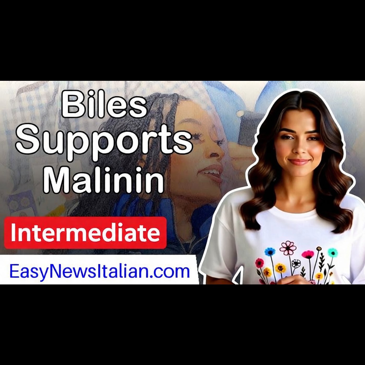 Simone Biles Offers Mental Health Support to Ilia Malinin | Intermediate #LearnItalian